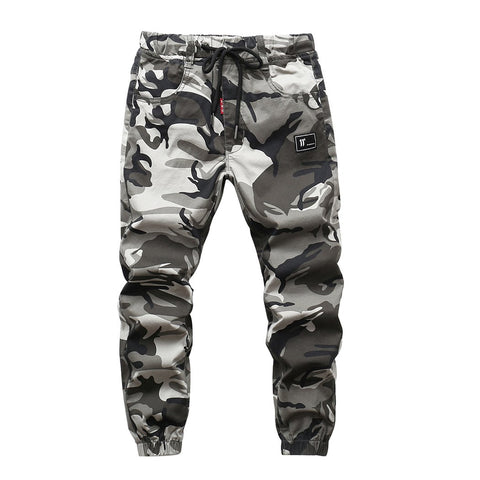 LOKTARC Boys Camo Pants Kids Pull On Drawstring Youth Camouflage Cargo Joggers Grey Size 130/6-7 Years