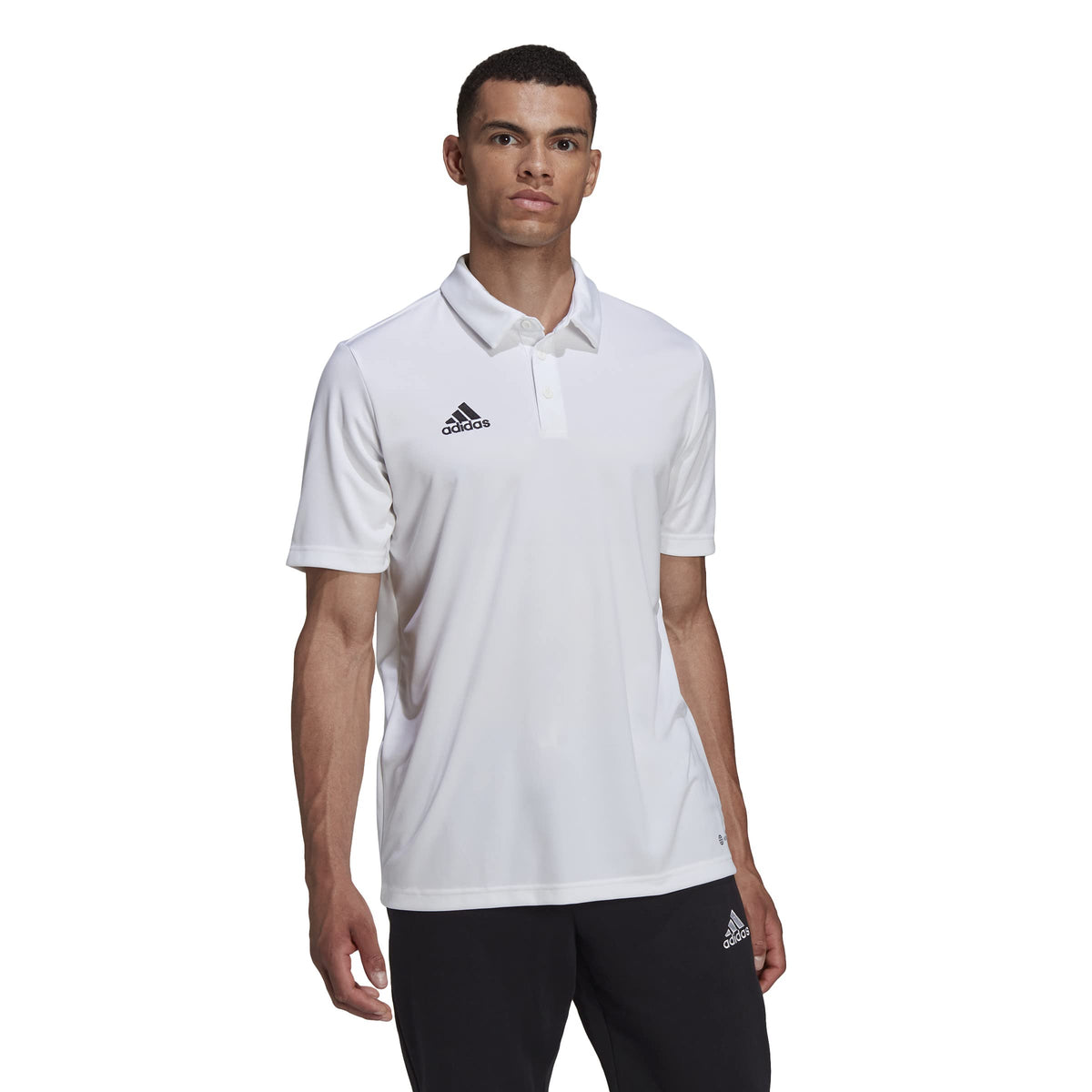 adidas Men's Entrada 22 Polo Shirt (Plus Size), White, L Extra Tall