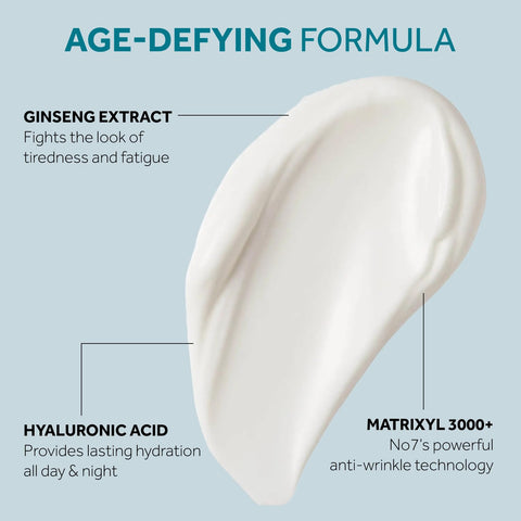 No7 Protect & Perfect Intense Advanced Day Cream SPF 30 - Anti-Aging Facial Moisturizer with Anti-Wrinkle Technology - Hydrating Hyaluronic Acid Cream for Radiant Youthful Skin (50ml)