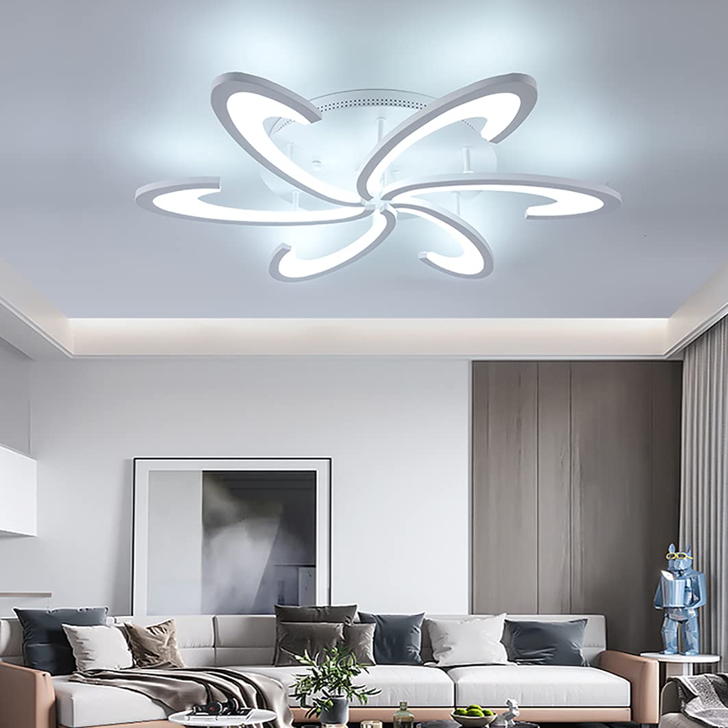 GreeLustr Ceiling Lights Living Room, 6000K Cool White Acrylic LED Ceiling Lights Geometric Design Ceiling Lights for Home Bedroom Kitchen Office Corridor