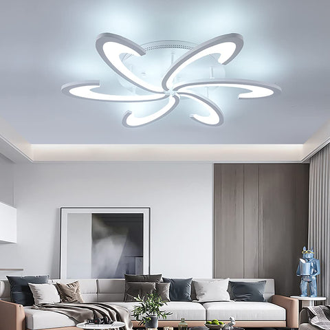 GreeLustr Ceiling Lights Living Room, 6000K Cool White Acrylic LED Ceiling Lights Geometric Design Ceiling Lights for Home Bedroom Kitchen Office Corridor