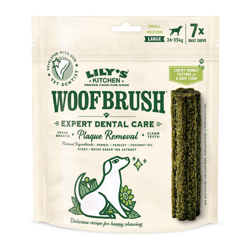 Lilys Kitchen* Woofbrush Dog Dental Sticks Chews Treats Bulk Supply of 35 (Large Dogs)