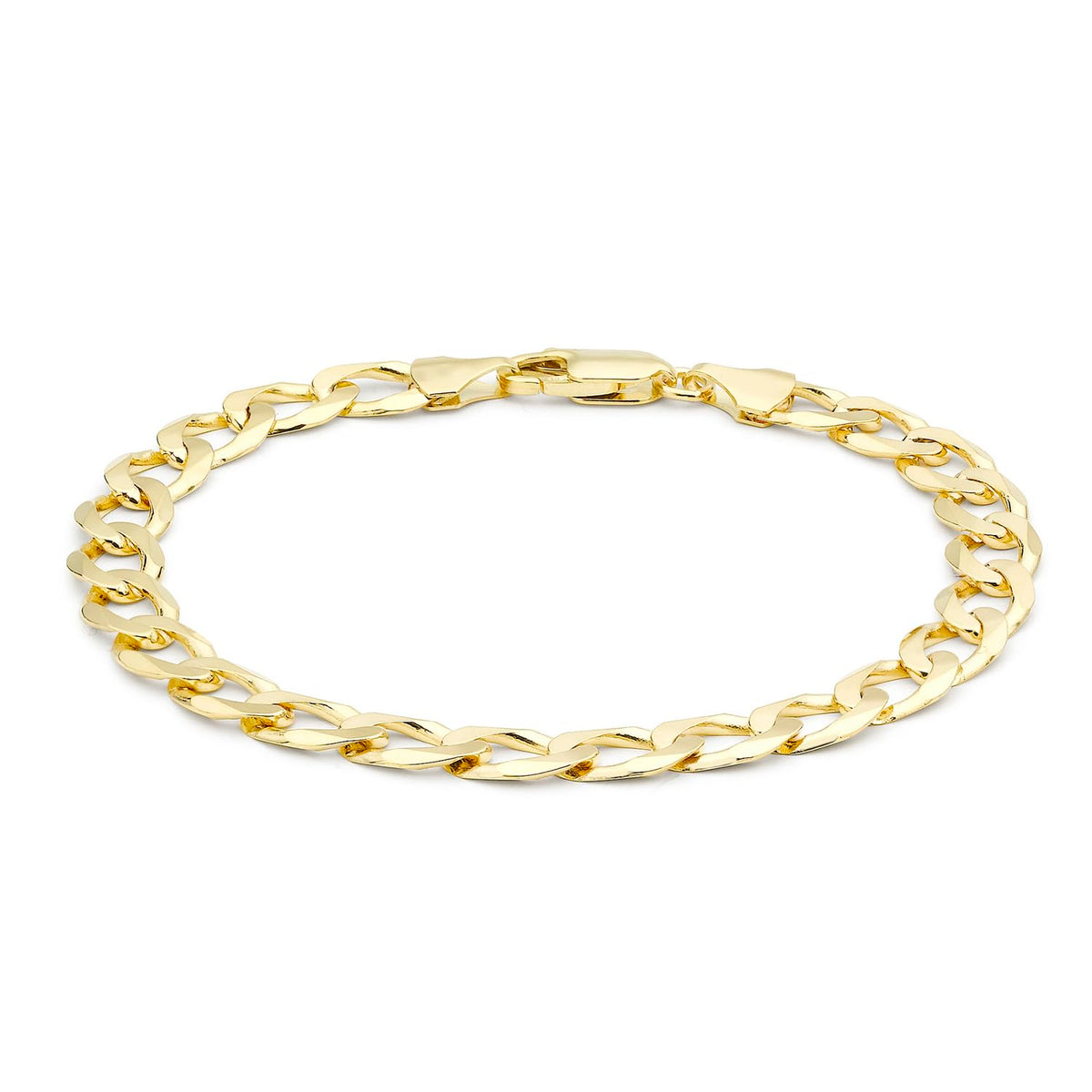 Carissima Gold Women's 9 ct Yellow Gold Flat Curb Bracelet of Length 20 cm/8 Inch