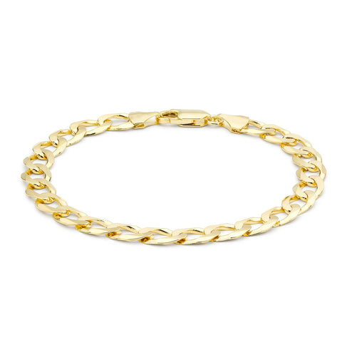 Carissima Gold Women's 9 ct Yellow Gold Flat Curb Bracelet of Length 20 cm/8 Inch