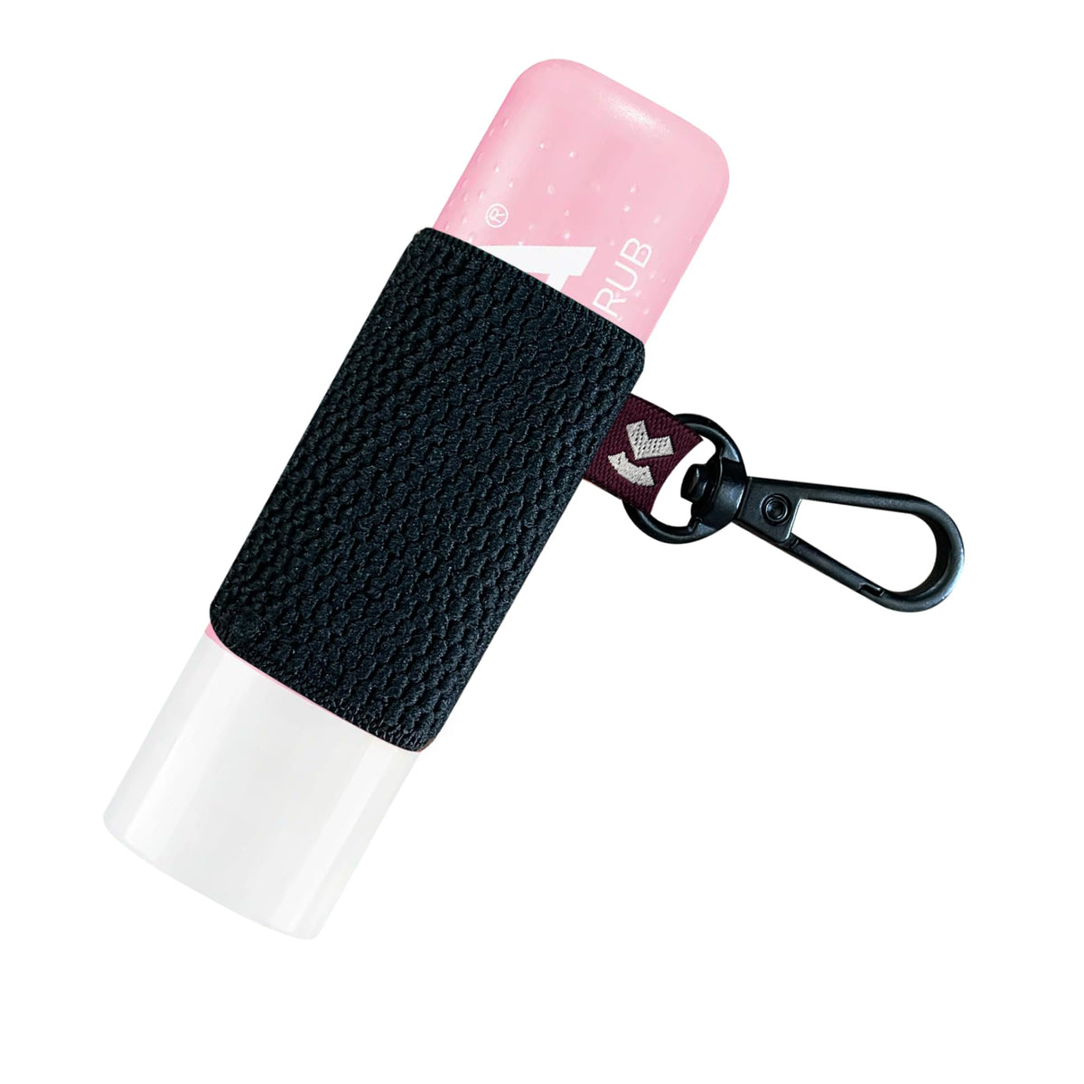 VCase LipBalm Holder with Keychain, Lipstick Holder Keychain, Lip Gloss Holder Keychain, Never Lose Your Lip Balm, Lip Gloss or Lipstick with Cute Elastic Lip Balm Keychain Holder (Black)