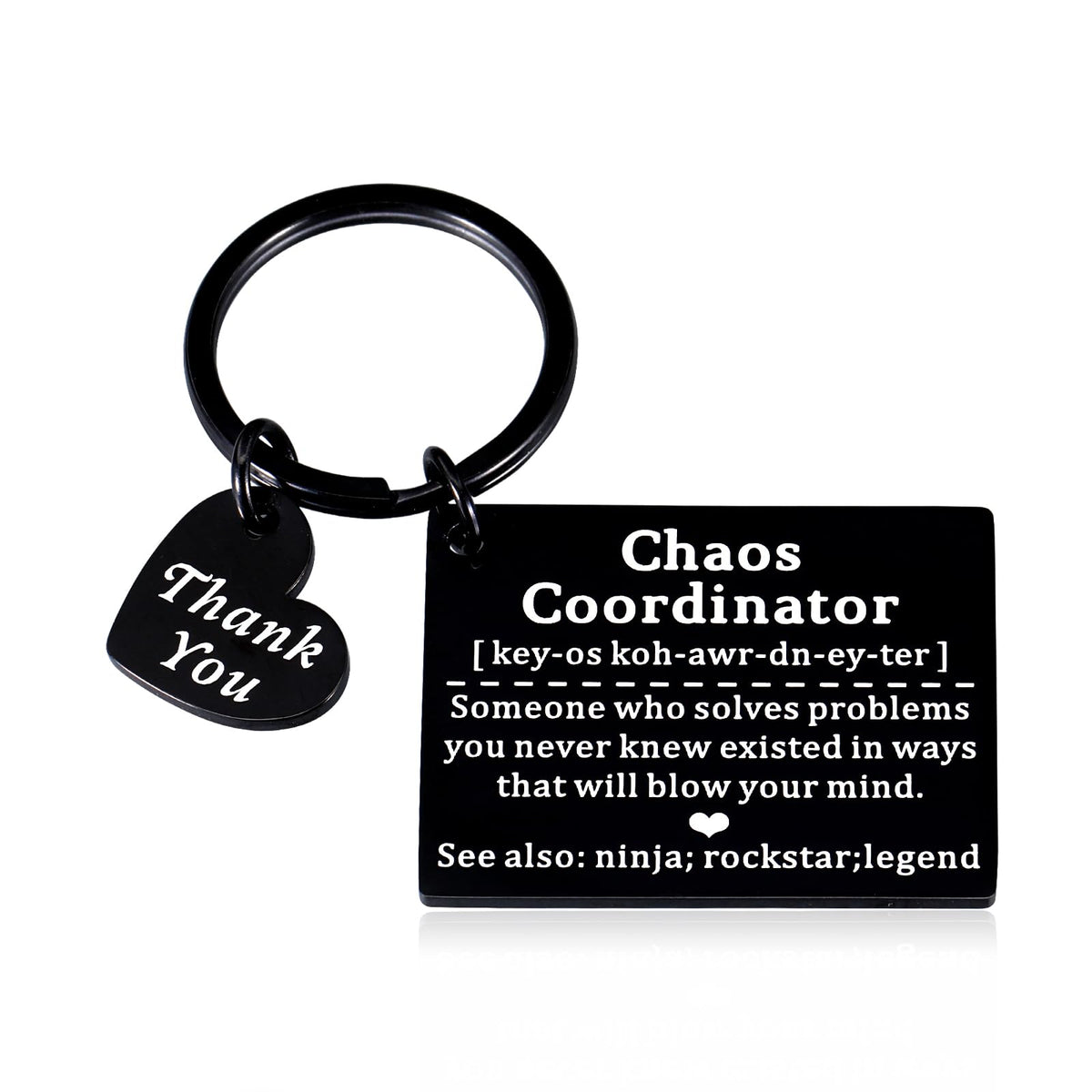 GGOJAGST Gifts for Women Coworker Boss Mom Chaos Coordinator Gift, Black, S