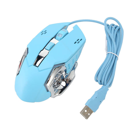 6 Pieces Wired Gaming Mouse Optical USB for Gamer, Mouses for Gaming on (Blue)