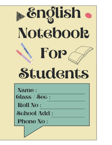 English Notebook 4 Line For Kids, 30 Pages English 4 line notebook for kids, 4 line notebook for kids