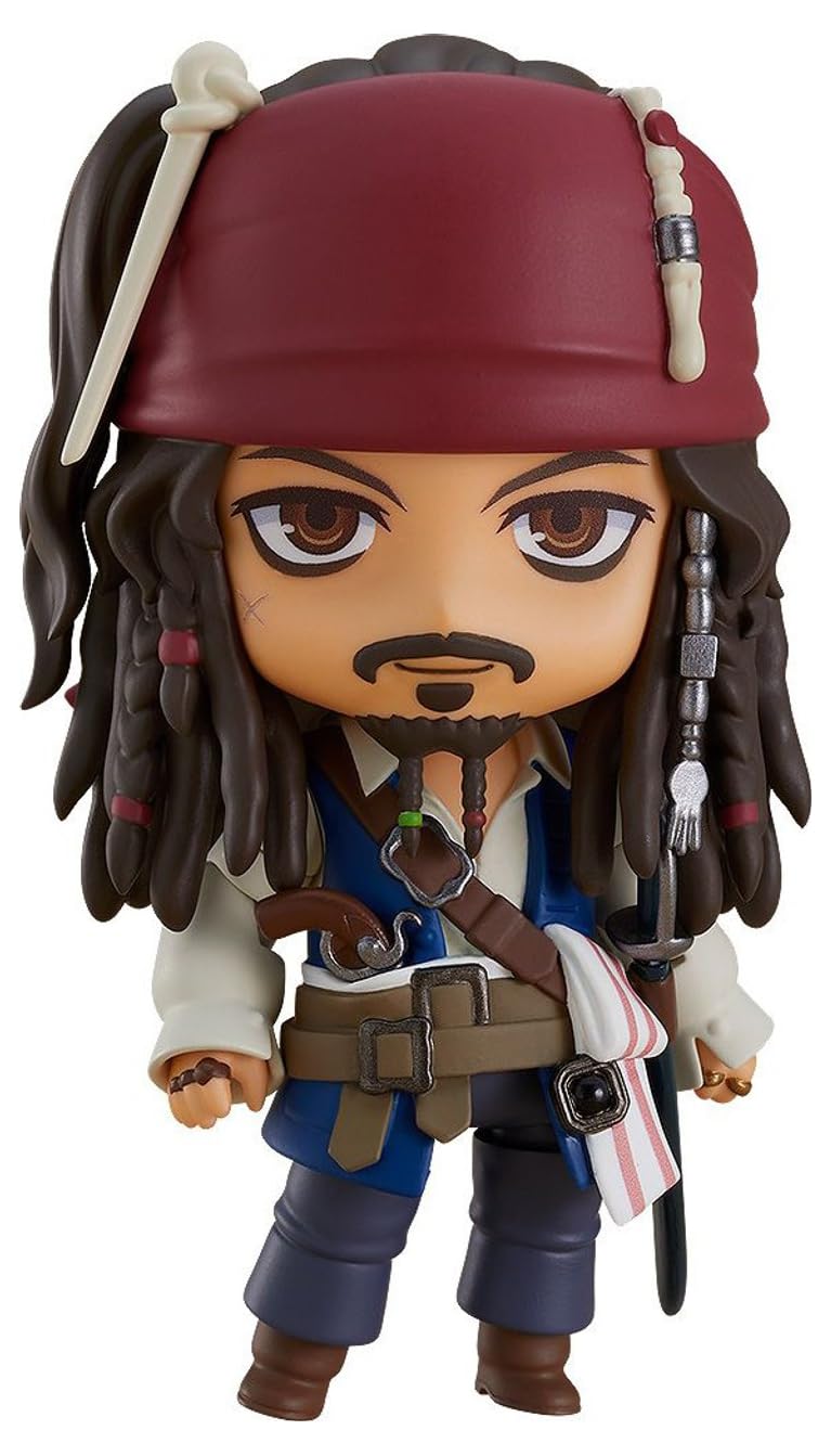 Good Smile Pirates of The Caribbean: On Stranger Tides: Jack Sparrow Nendoroid Action Figure, Multicolor