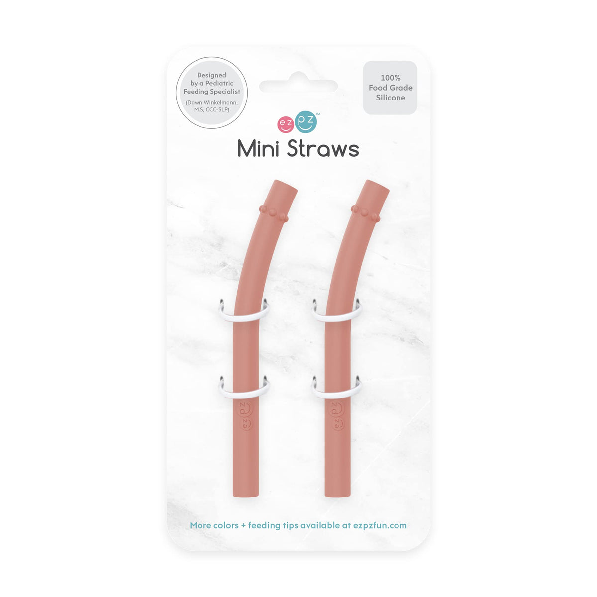 ezpz Pack of 2 Mini Cup Straws - Sienna - 12+