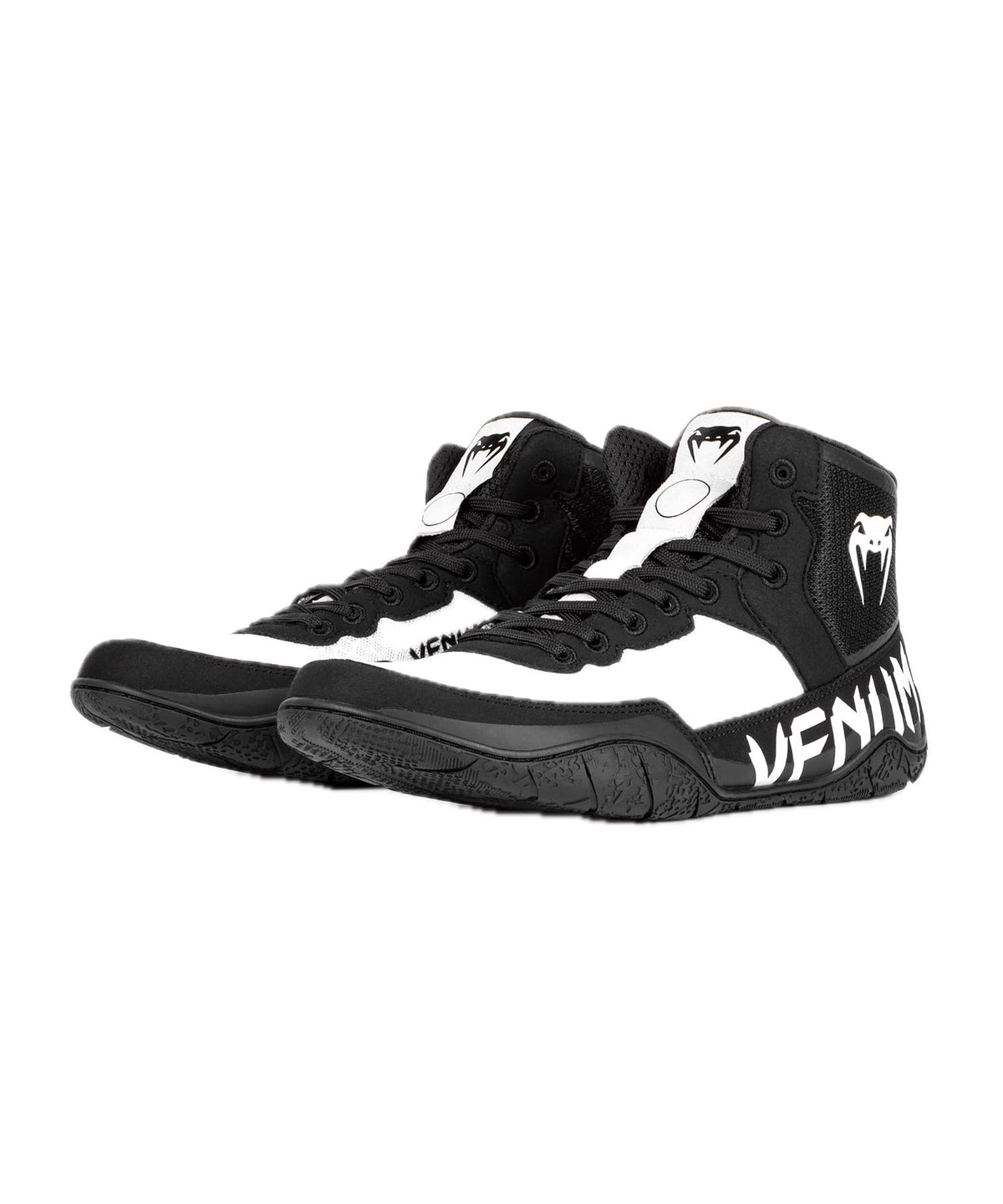 Venum Men's Women's Wrestling Boxing Elite Shoe - Black/White