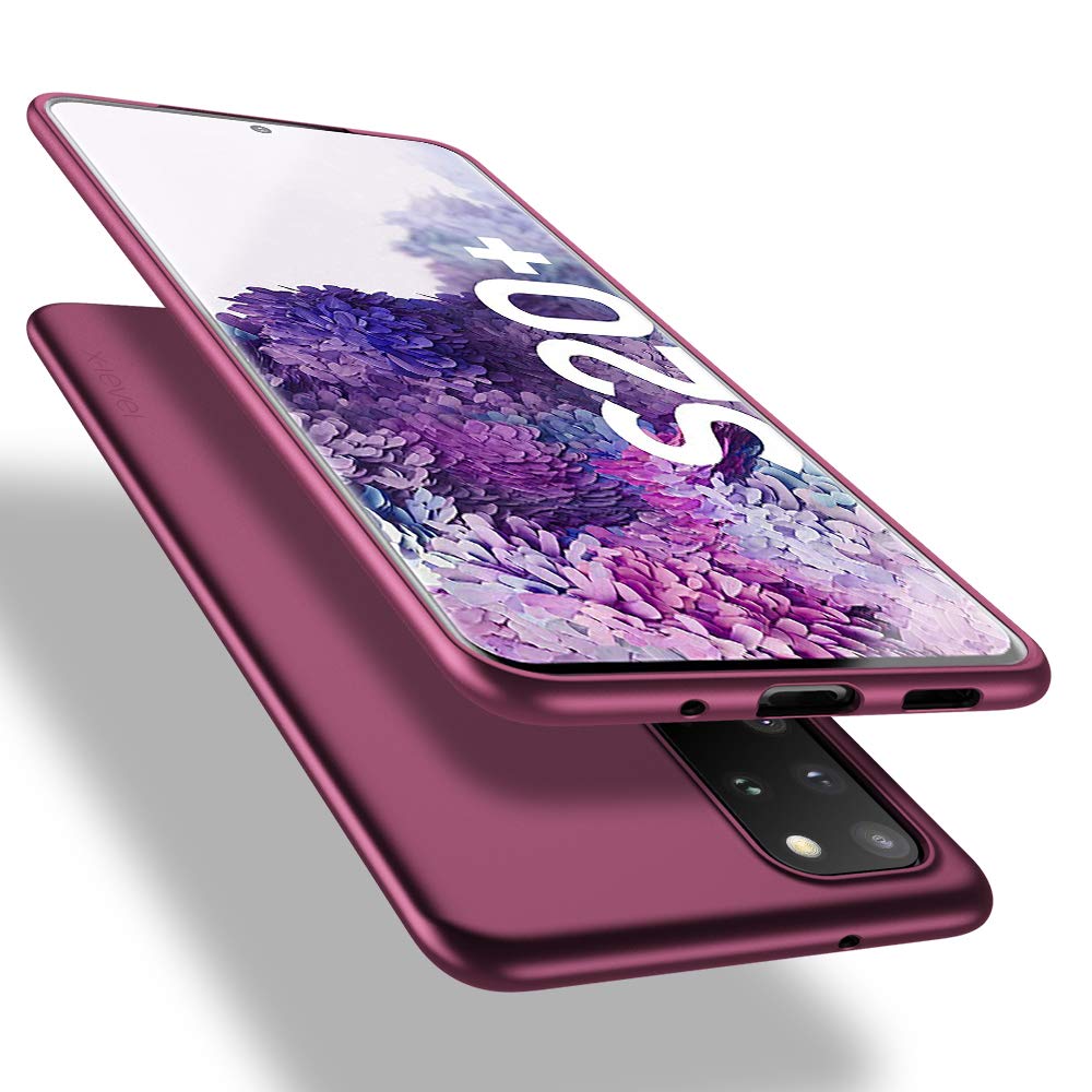 X-level for Samsung Galaxy S20 Plus Case, [Guardian Series] Ultra Thin Slim Soft Flexible TPU Bumper Matte Finish Protective Phone Cover for Samsung S20 Plus 5G - Wine Red