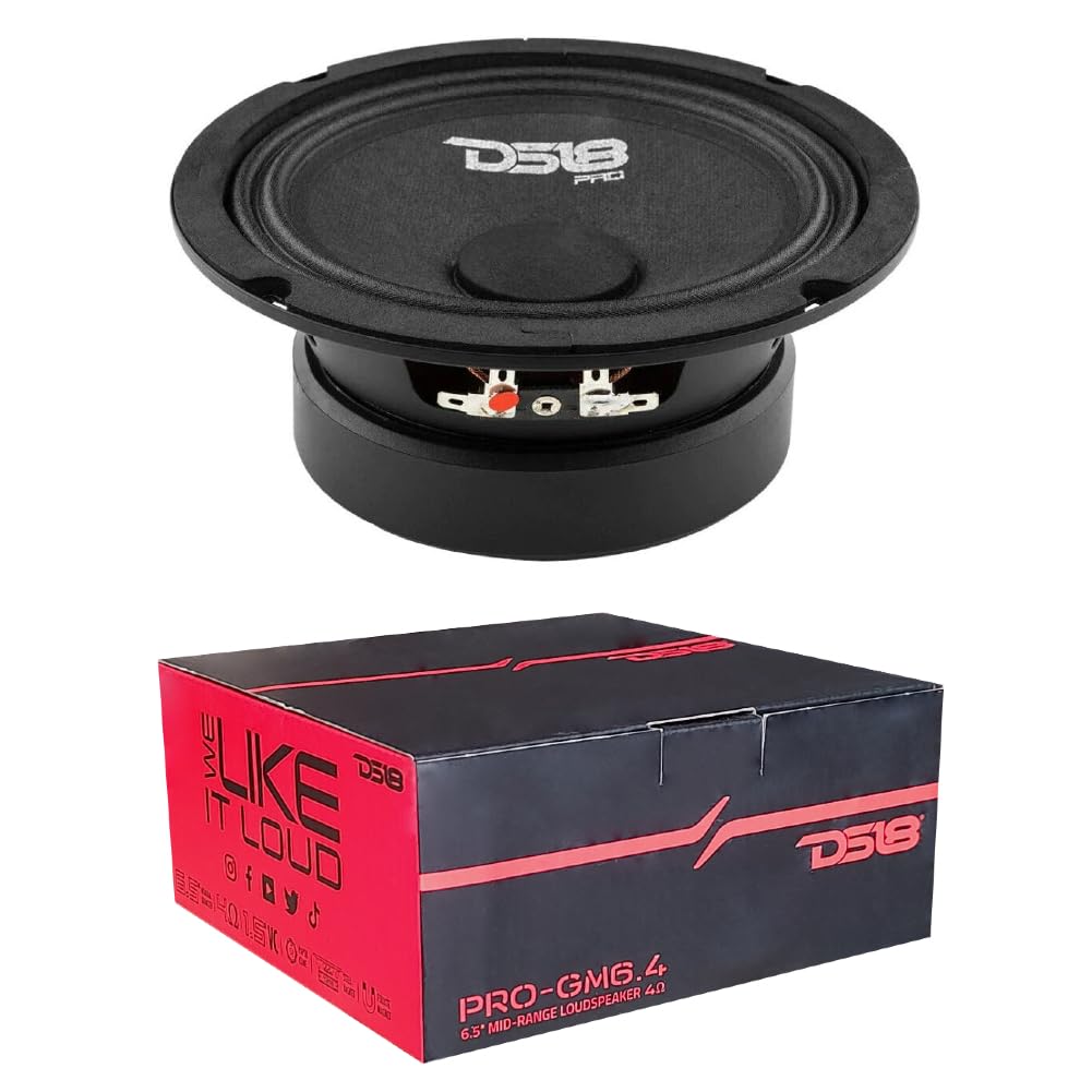 1 MIDRANGE DS 18 PRO-GM6.4 16.5 cm 165 mm 6.5" Diameter Speaker, 140 Watt Rms and 480 Watt Max, 4 Ohms, 92 dB Sensitivity, for Cars, 1 Piece