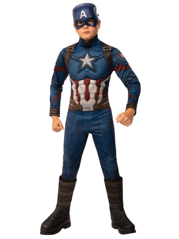 Rubies Official Avengers Endgame Captain America, Deluxe Child Costume - Small, Age 3-4, Height 117 cm Halloween