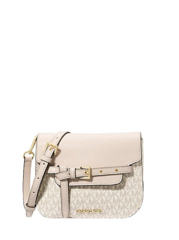 Michael Kors Emilia Small Saddle Flap Crossbody (LT CRM MULTI)