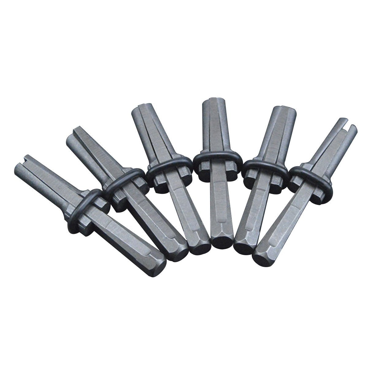 QWORKÂ® Industrial Grade 9/16" Plug Wedge and Feather Shims Concrete Marble Granite Rock Stone Splitter Hand Tools (6)
