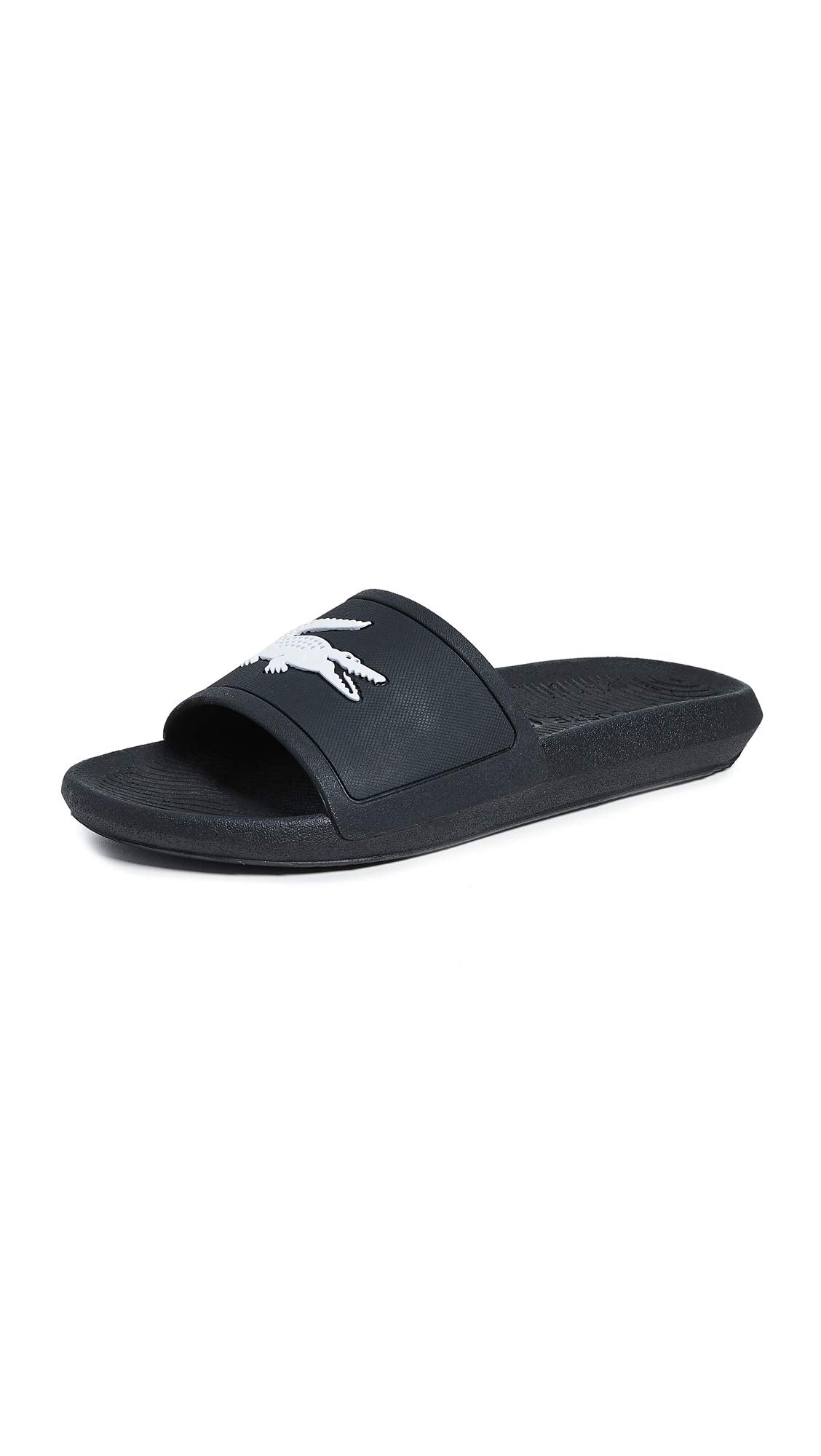 LacosteMensCroco Slide SandalBlack/White13