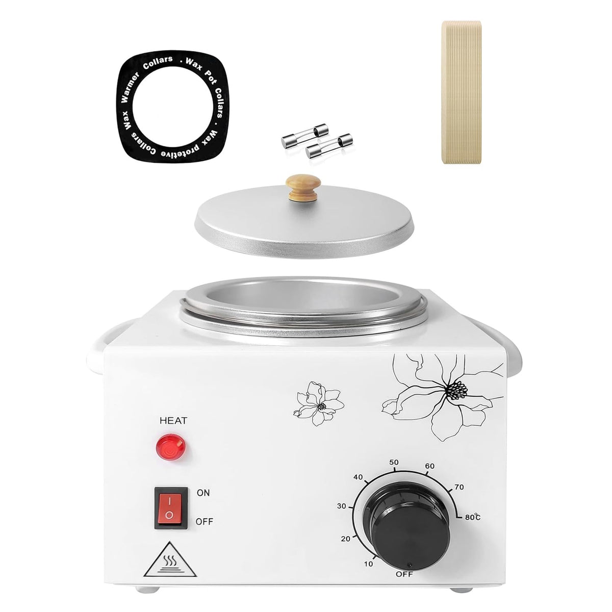 Professional Wax Warmer for Painless Hair Removal, Women Men Domestic Hair Salon Wax Heater Pot with Adjustable Temperature Set 220V (Single Pot)