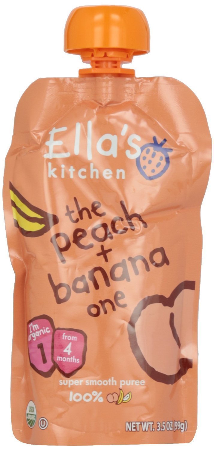 Ellas Kitchen - Stage 1 Baby Food - Peaches & Bananas - 120g (Pack of 6)