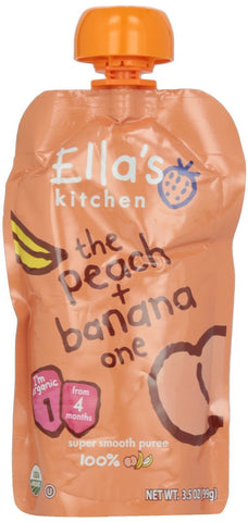 Ellas Kitchen - Stage 1 Baby Food - Peaches & Bananas - 120g (Pack of 6)