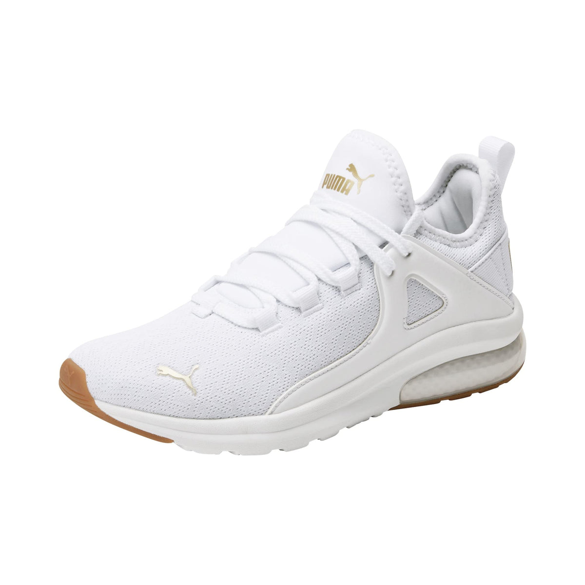 PUMA Womens Electron 2.0 Cross Trainer, LUSH WIDE PUMA Womens White-PUMA Womens Team Gold, 9