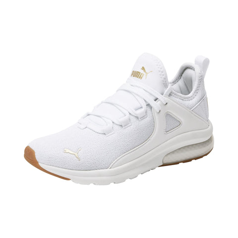 PUMA Womens Electron 2.0 Cross Trainer, LUSH WIDE PUMA Womens White-PUMA Womens Team Gold, 9