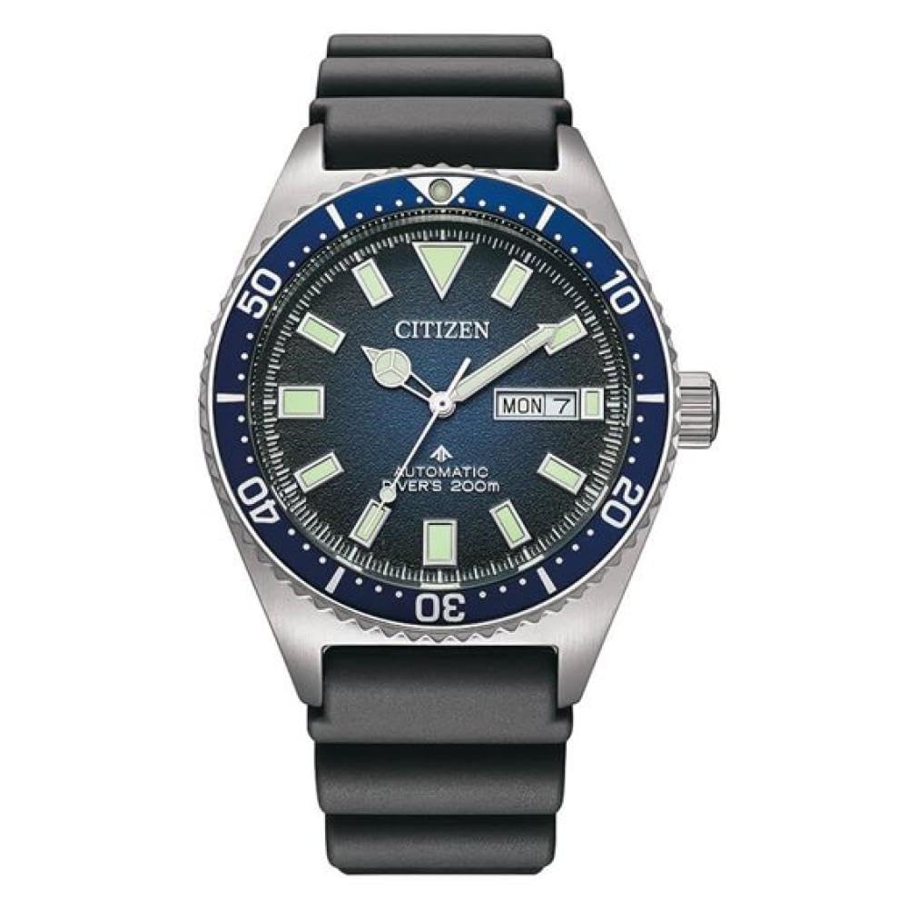Citizen Diver's Automatic 200m NY0129-07L Steel Blue Background Men's Watch