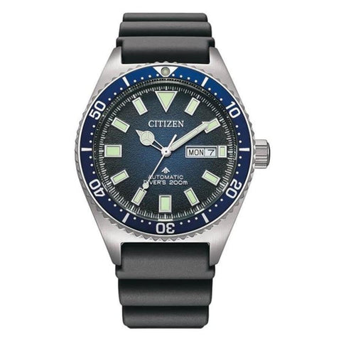Citizen Diver's Automatic 200m NY0129-07L Steel Blue Background Men's Watch