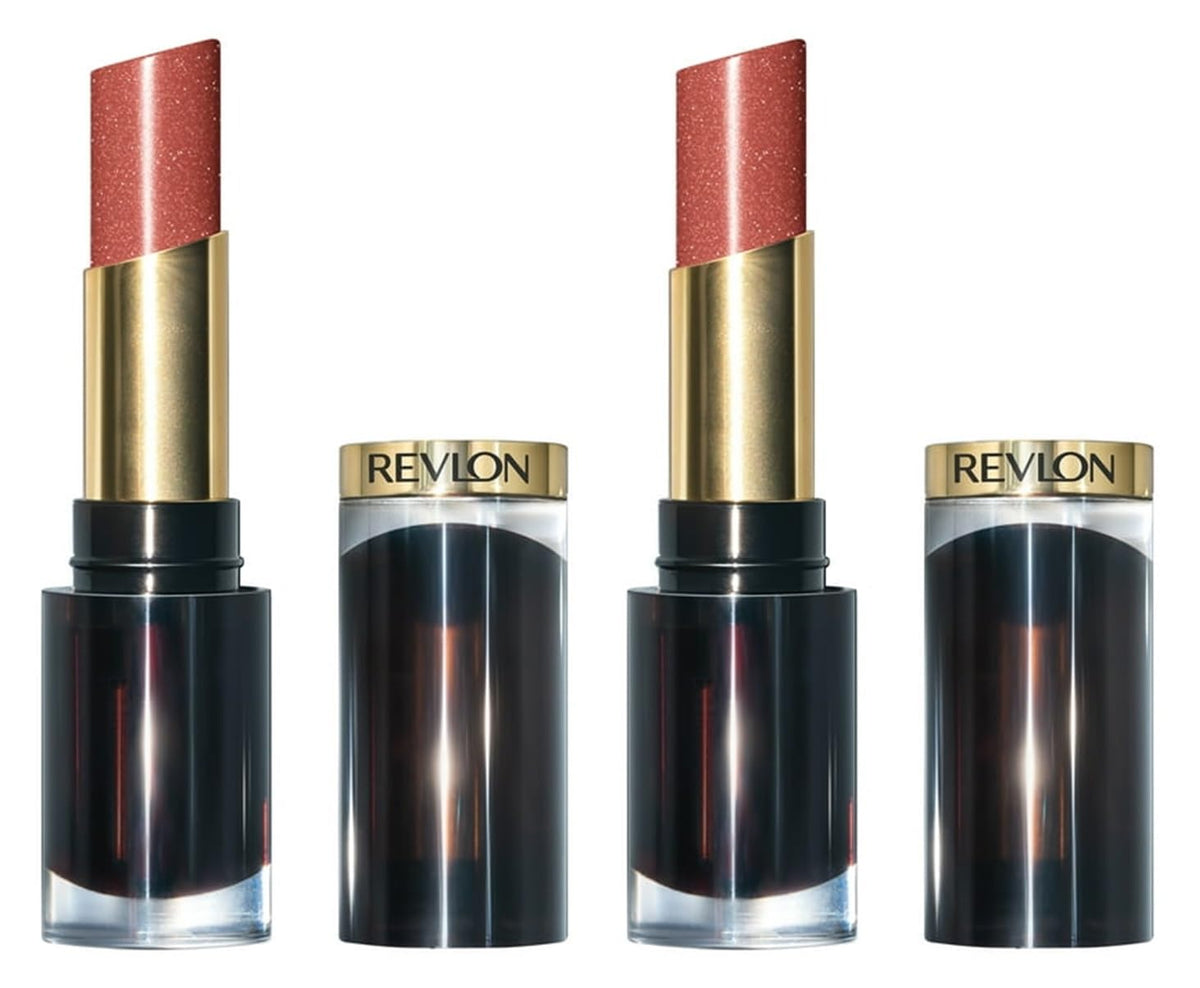 Revlon Pack of 2 Super Lustrous Glass Shine Lipstick, Nude Illuminator 020