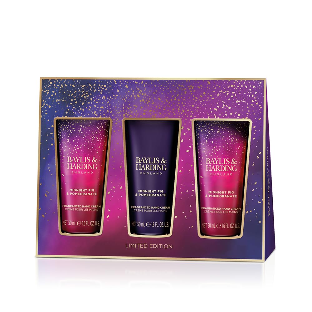 Baylis & Harding Midnight Fig & Pomegranate Luxury Hand Treats Gift Set (Pack of 1) - Vegan Friendly