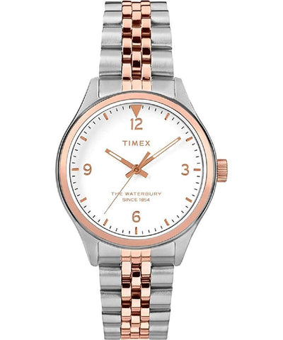 Timex Womens Analogue Quartz Watch with Stainless Steel Strap TW2T49200