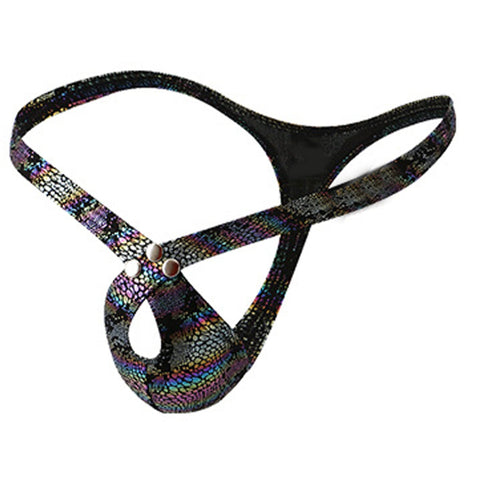 Legou Men's thong sexy erotic panties Rainbow color XL