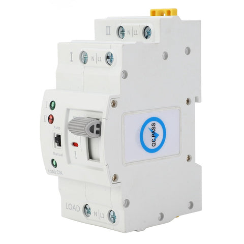Backup Generator Changeover Switch, Dual Power Automatic Transfer Switch, 2P 16A ATS Electrical Circuit Generator Changeover Switch