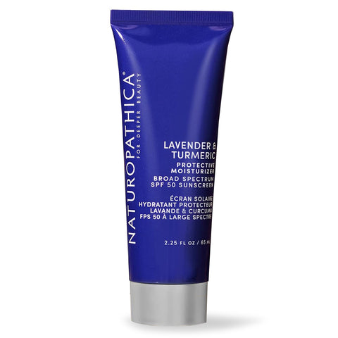Naturopathica Lavender & Turmeric Protective Moisturizer Broad Spectrum SPF 50 Sunscreen Face Cream, 2.25 fl oz