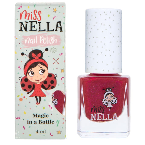 Miss Nella JAZZBERRY JAM - Safe Special Glitter plum Nail Polish for Kids, Non-Toxic & Odor Free Formula for Children and Toddlers, Natural Water Based for Easy Peel Off