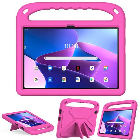 Kids Case For Lenovo M10 3rd Gen TB328FU 10.1-Inch 2022, EVA Foam Lightweight Shockproof Duarable, Tablet Cover with Handle Stand Case For Children Firendly, Rose
