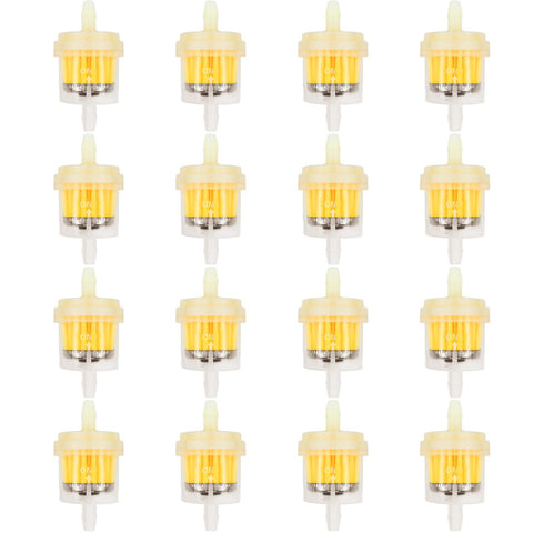 Omsscun Pack of 16 Fuel Filter Petrol Filter Universal Gas Oil Liquid Filter Petrol Filter
