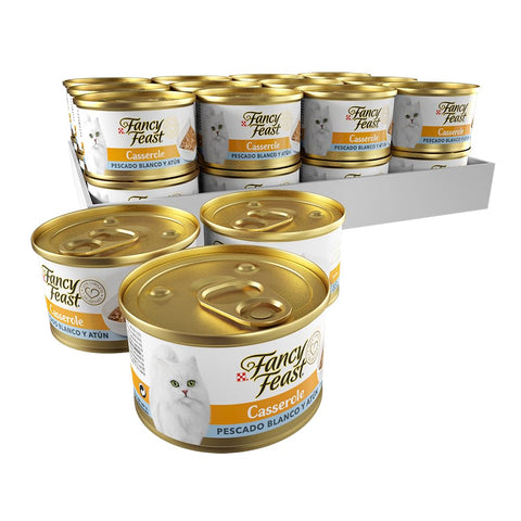 Fancy Feast Gravy Lovers Gourmet Ocean Whitefish &amp; Tuna Feast In Seafood Flavor Gravy Cat Food 24 - 3oz Cans