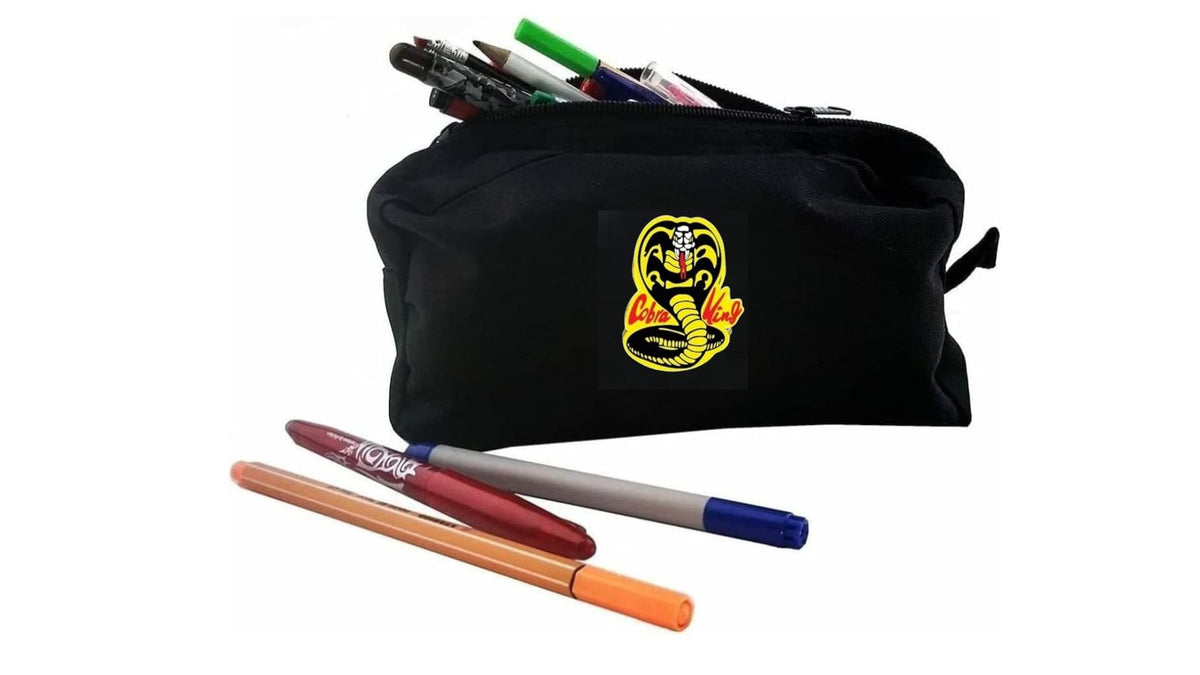 SHIHAN POWER SPORTS Cobra Kais King Dragon Pencil Case Teens School Home,Pencil Bag Pen Case, Students Stationery Pouch Pencil Holder Desk Organizer with Zipper, Portable Pencil Pouch for School
