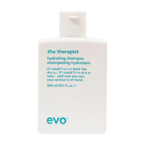 evo The Therapist Hydrating Shampoo - Hydrates, Strengthen and Softens Whilst Improving Shine - Protects Colour Treated Hair - 300ml / 10.1fl.oz