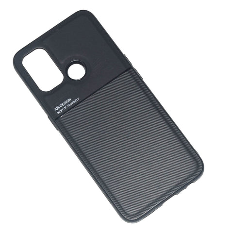Kepuch Mowen Case Cover Bumper Built-in Metal Plate for Oppo A53S 4G/A53 2020/A33 2020/A32 2020 - Black