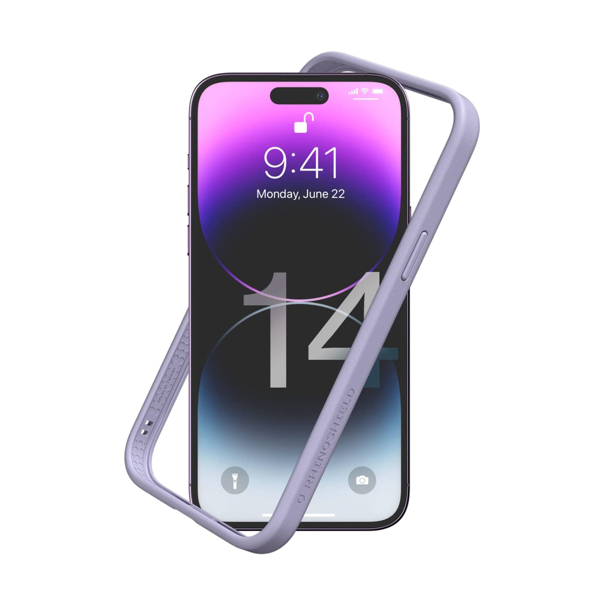 RhinoShield Bumper Case Compatible with [iPhone 14 Pro Max] | CrashGuard NX - Shock Absorbent Slim Design Protective Cover 3.5M / 11ft Drop Protection - Lavender