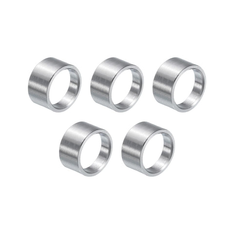 uxcell 5pcs Stainless Steel Spacer 12mm Bore x 15mm OD x 8mm Length Screw Standoff Bushing Plain Finish Round Metal Spacer for 12mm ID Screws Bolts and Rods
