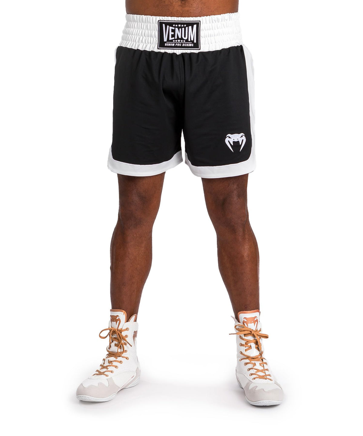 Venum Classic Boxing Shorts - Black/White-L