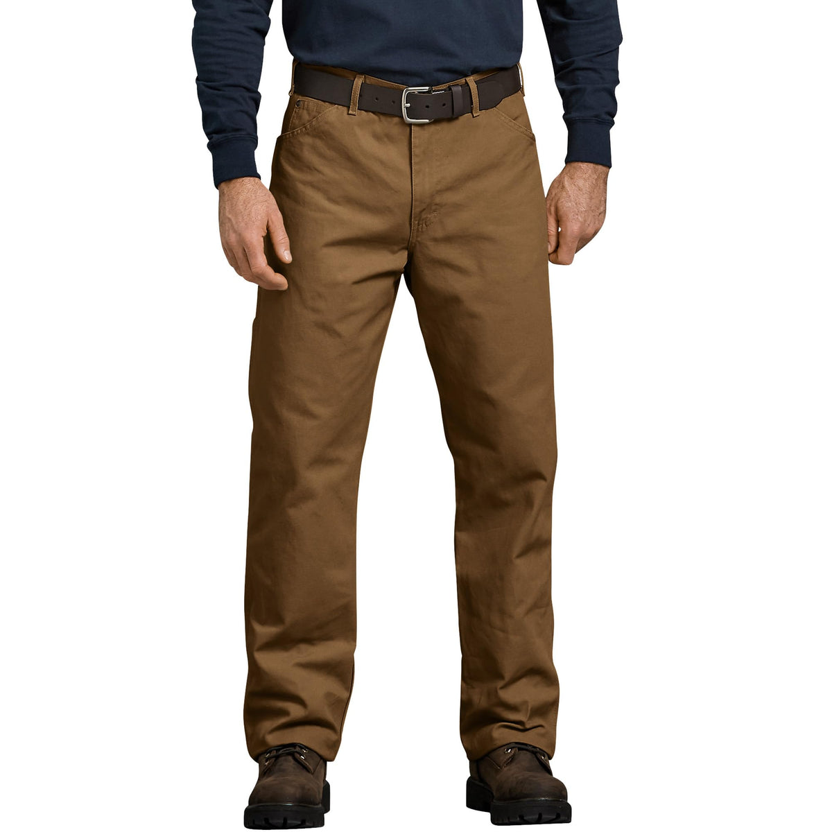 Dickies Men's Relaxed Fit Straight-Leg Duck Carpenter Jean, Brown Duck, 44W x 32L