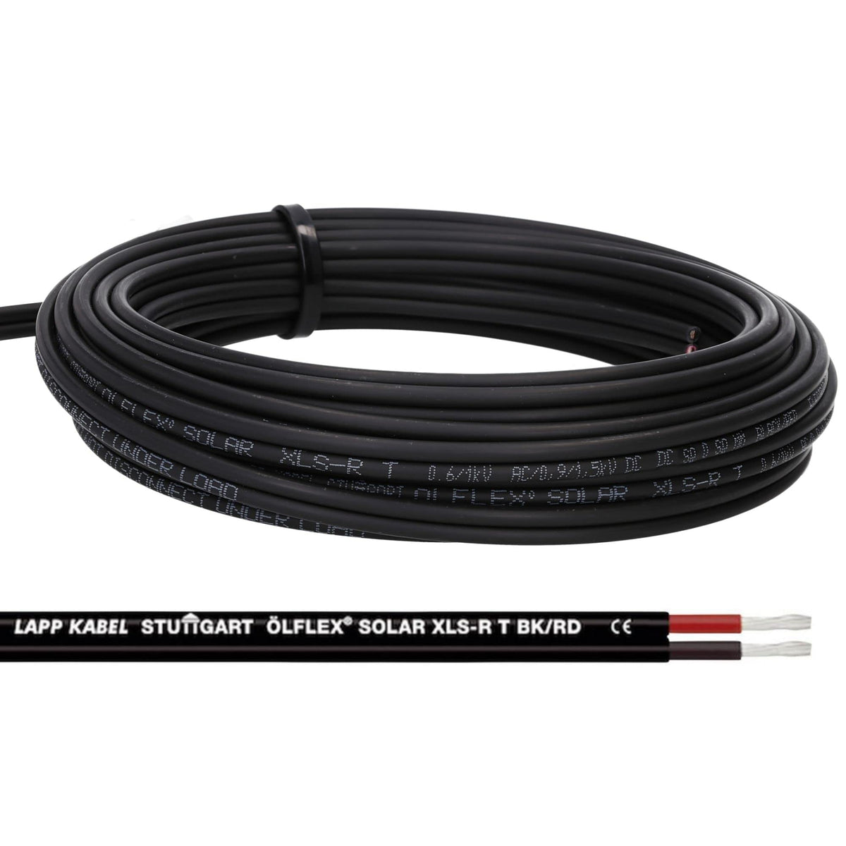10 metres Lapp Ã–LFLEX SOLAR XLS-R T solar cable 2X4 mmÂ² BK/RD solar cable twin cable, 10m 2x4mmÂ²