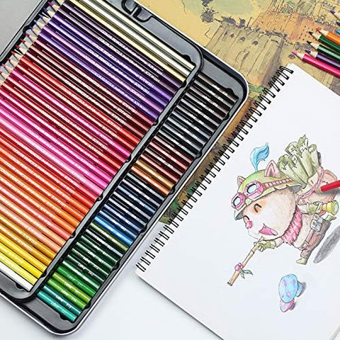 INFINITY Fine Art Pastel Pencil Set of 72 (in an Elegant Reusable Tin Box),Assorted