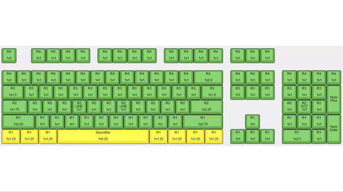 10 Keys OEM Profile Thick PBT Keycaps Arrow WASD Esc 6.25u Spacebar Blank Keyset for Cherry MX RGB Switches Mechanical Keycaps Gaming Replacement (White)