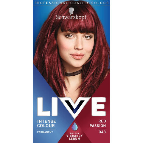 Schwarzkopf Live Color XXL HD Intense Colour Permanent Coloration 43, Red Passion, 1 Count (Pack of 1)