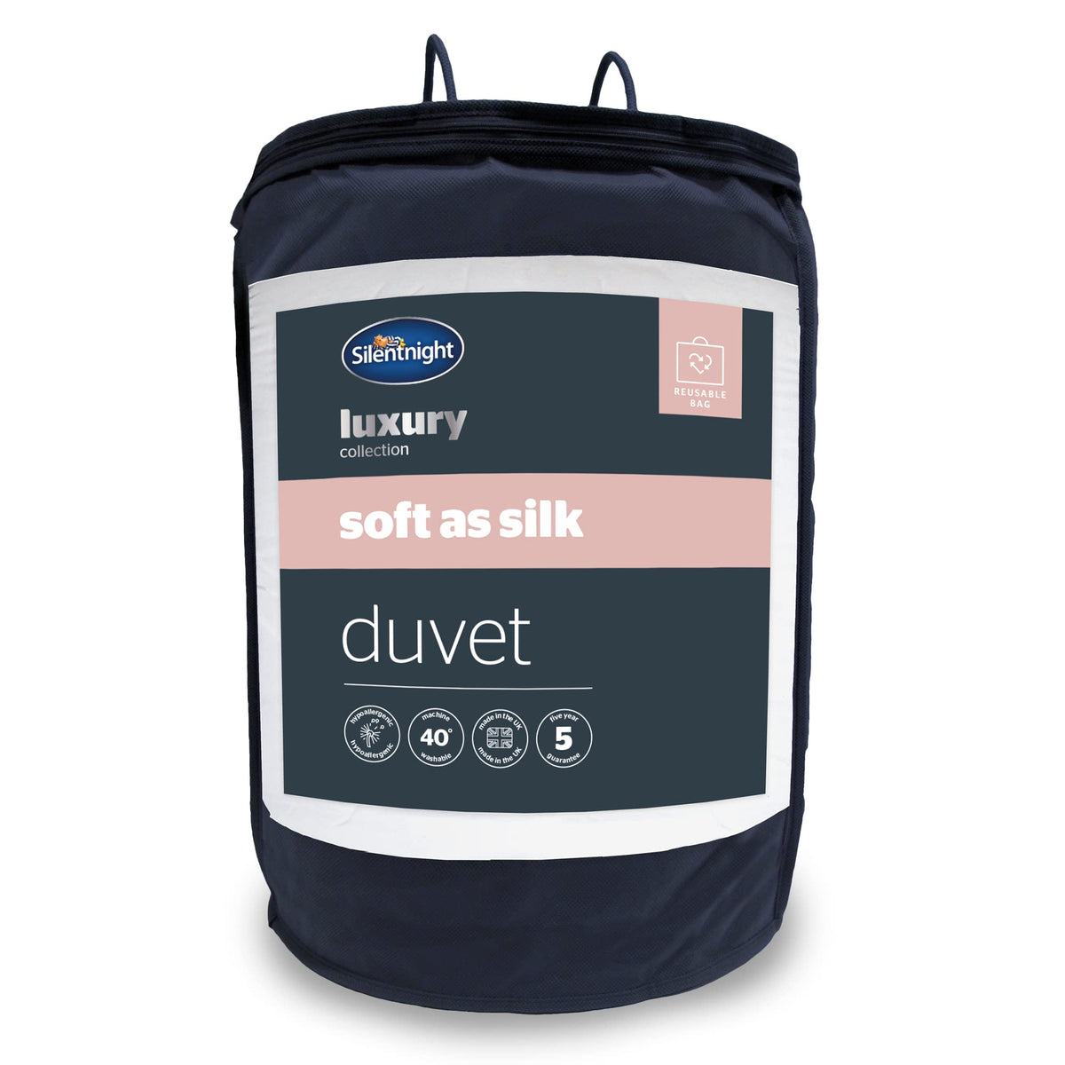 Silentnight Soft As Silk Duvet, 10.5 Tog, Microfibre, White, Super-king